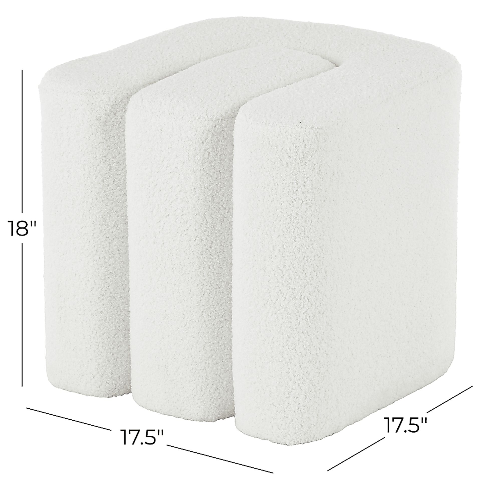 Lormi White Ottoman - Image 7