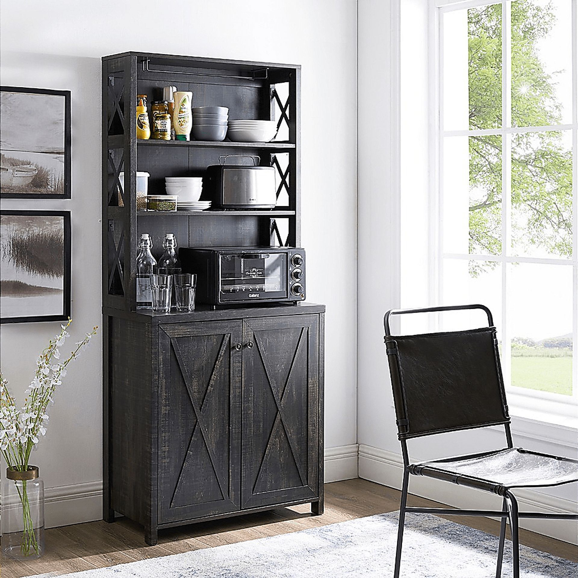 Loron Charcoal Bar Cabinet - Image 7