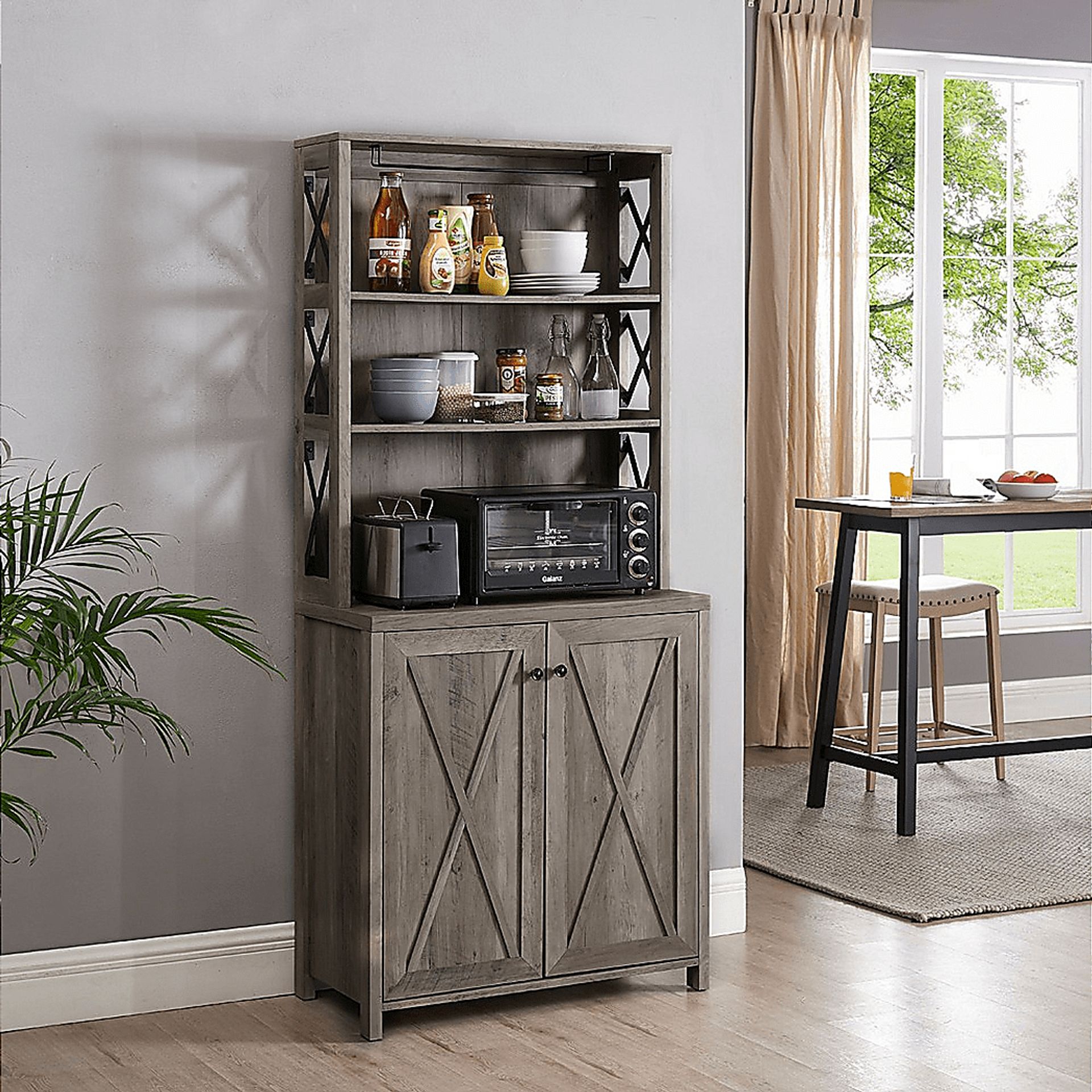 Loron Gray Bar Cabinet - Image 6