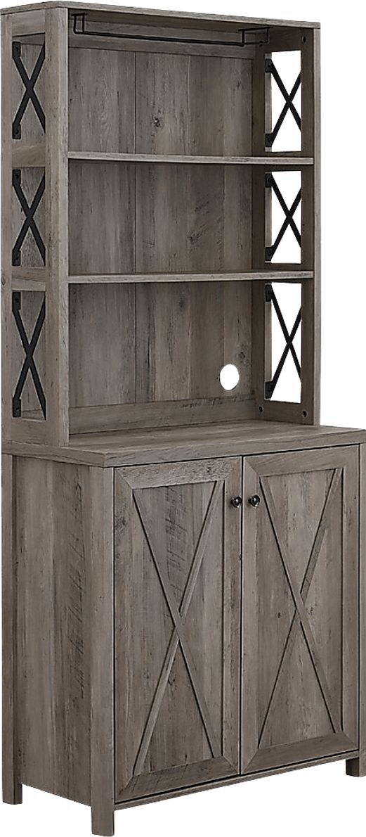 Loron Gray Bar Cabinet