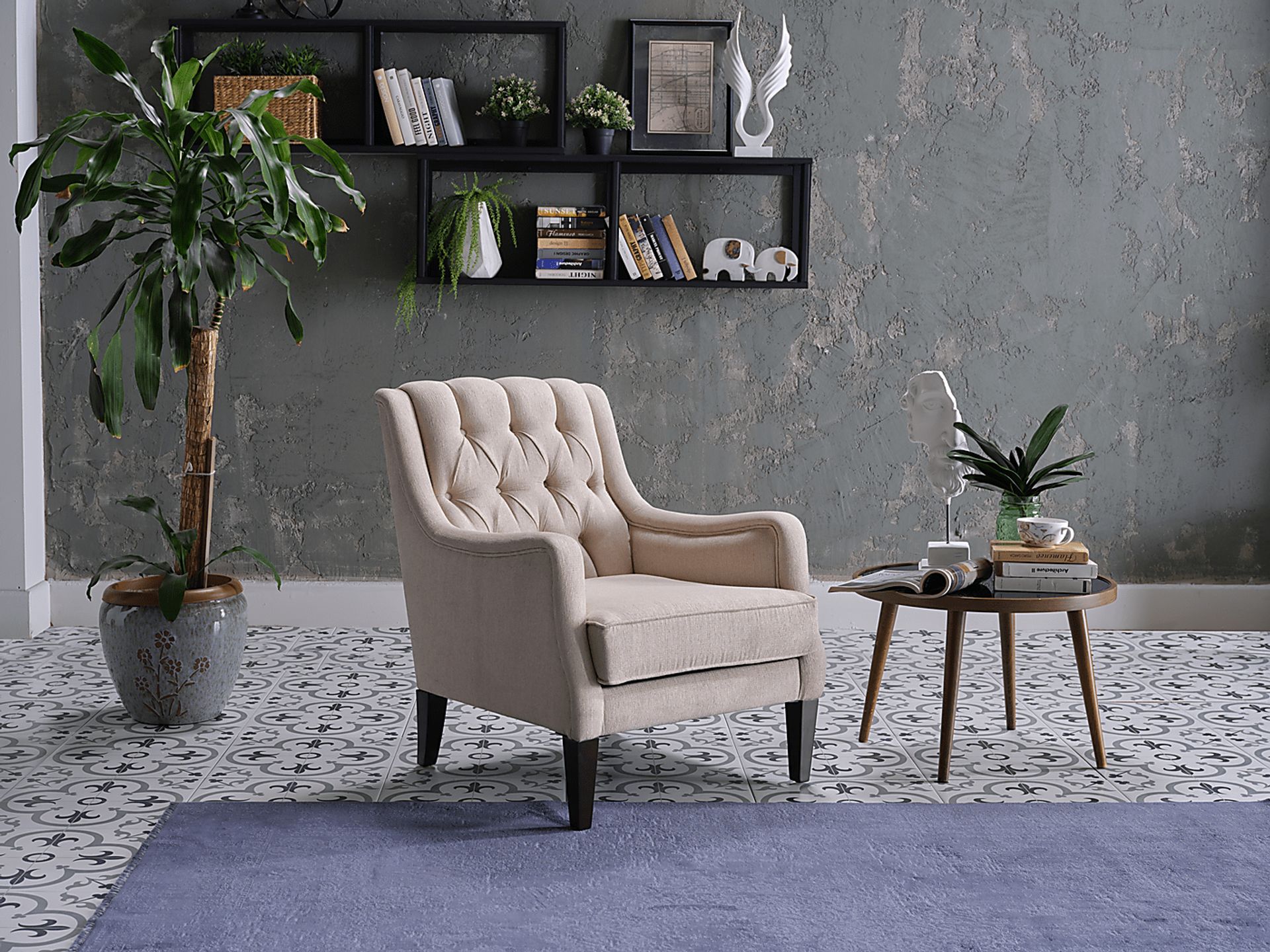 Loston Beige Accent Chair - Image 7