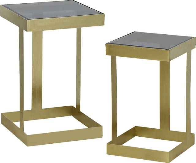 Lothair Gold Side Table, Set of 2 - Thumbnail - Image 1