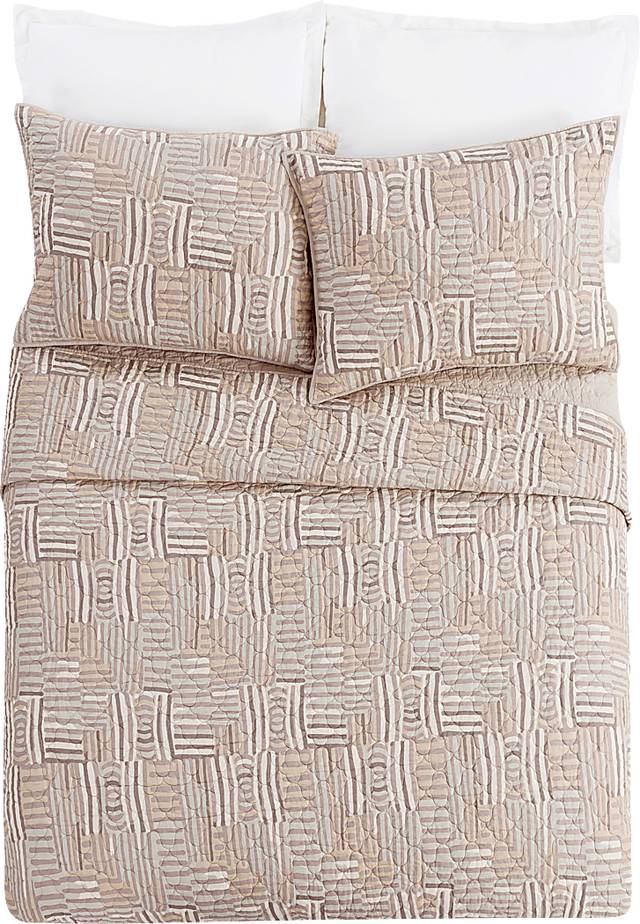 Jungalow by Justina I Taupe Full/Queen 3 Pc Quilt Set - Thumbnail - Image 1