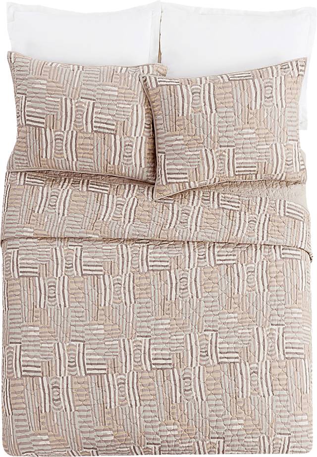 Jungalow by Justina I Taupe King 3 Pc Quilt Set - Thumbnail - Image 1