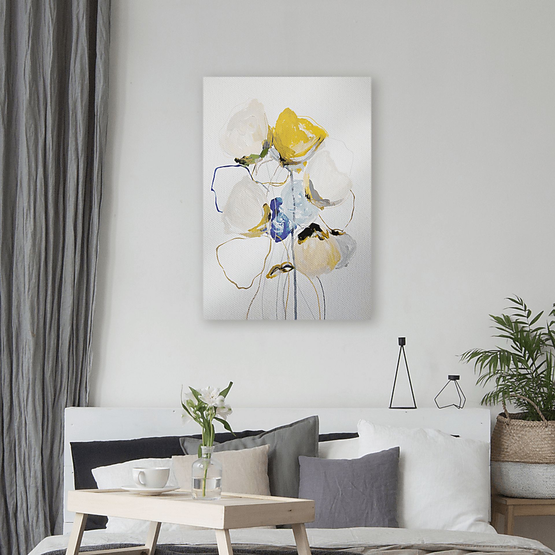 Lothrop Yellow Canvas Wall Art - Image 2