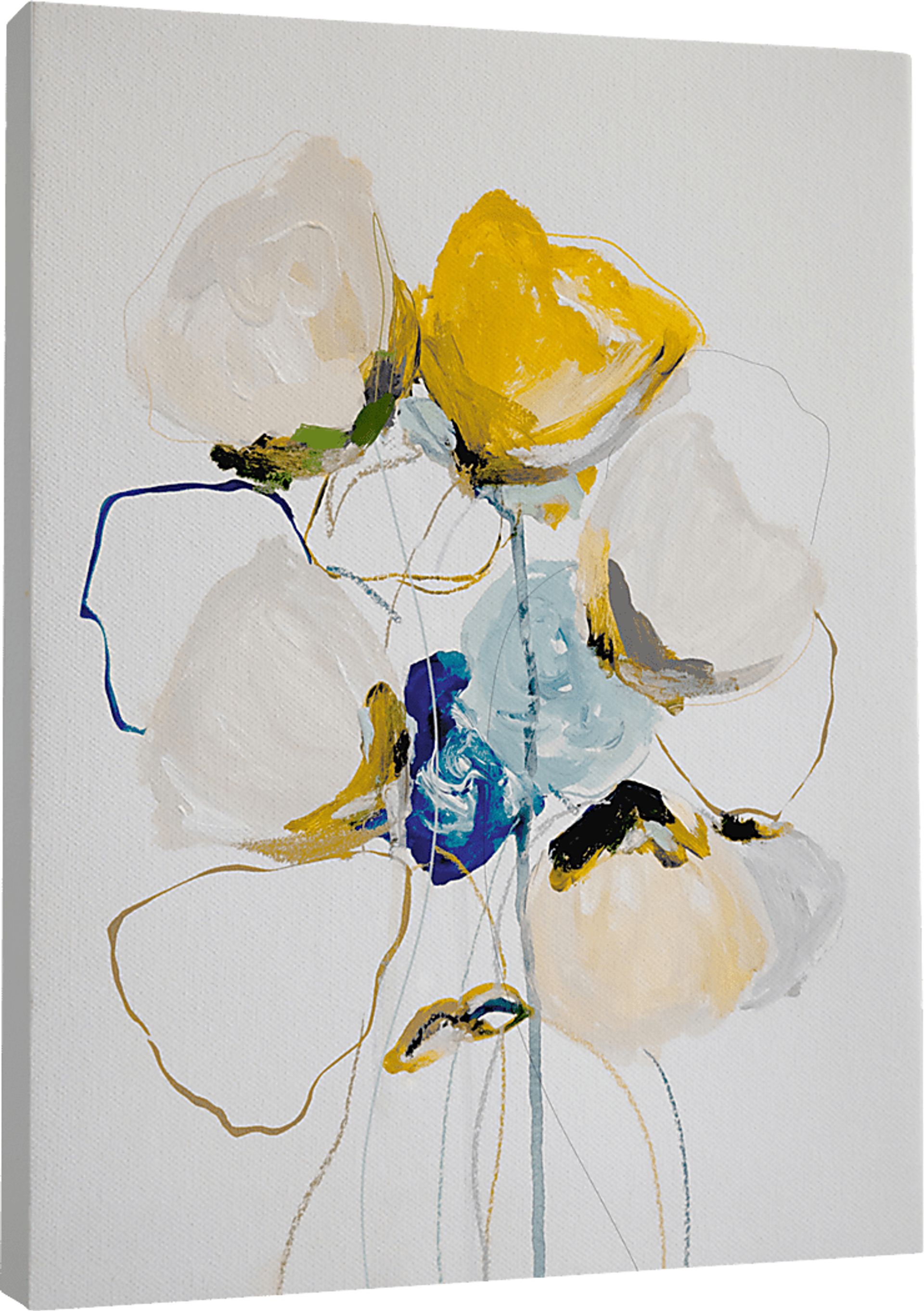 Lothrop Yellow Canvas Wall Art - Image 1