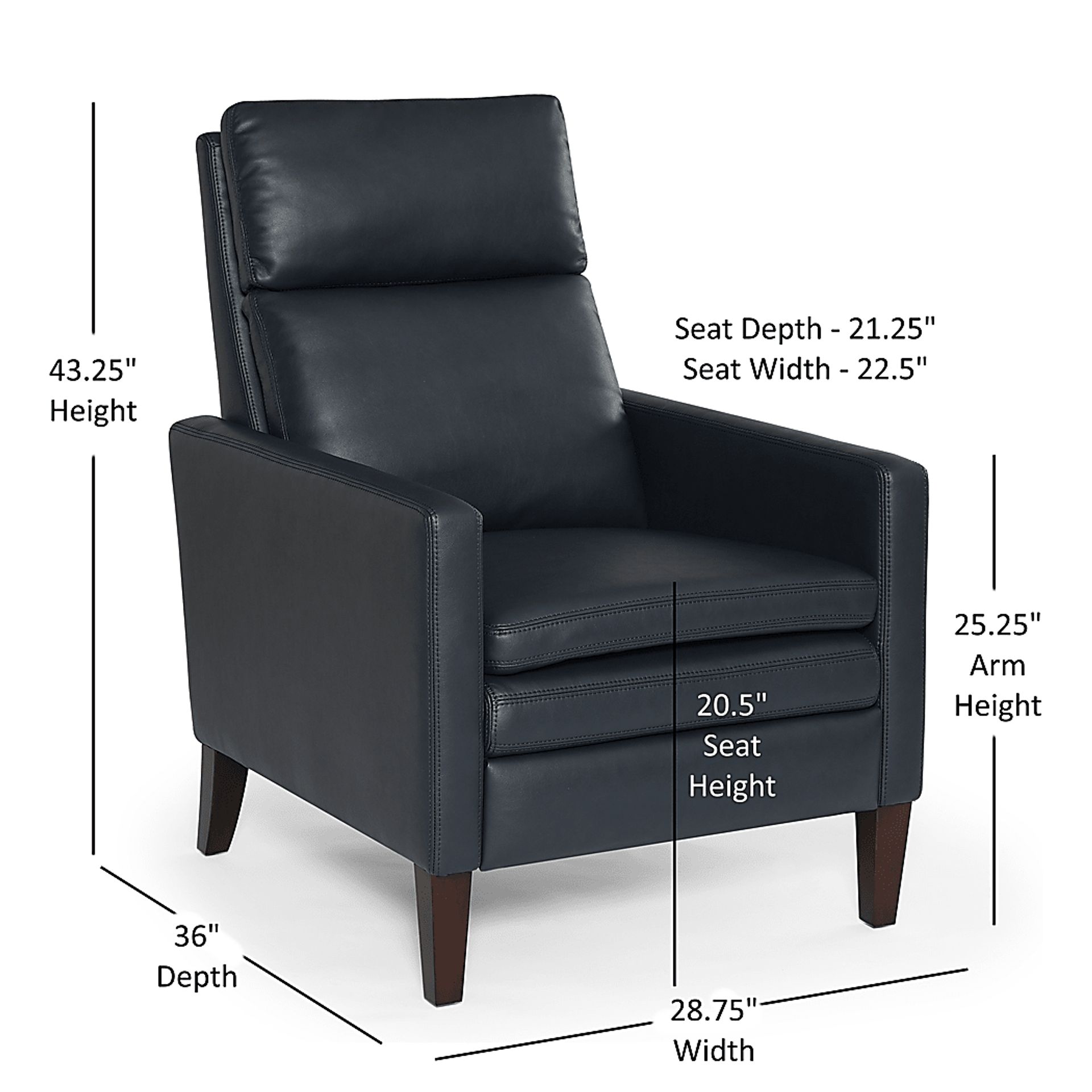 Lotoala Blue Push Back Recliner - Image 4