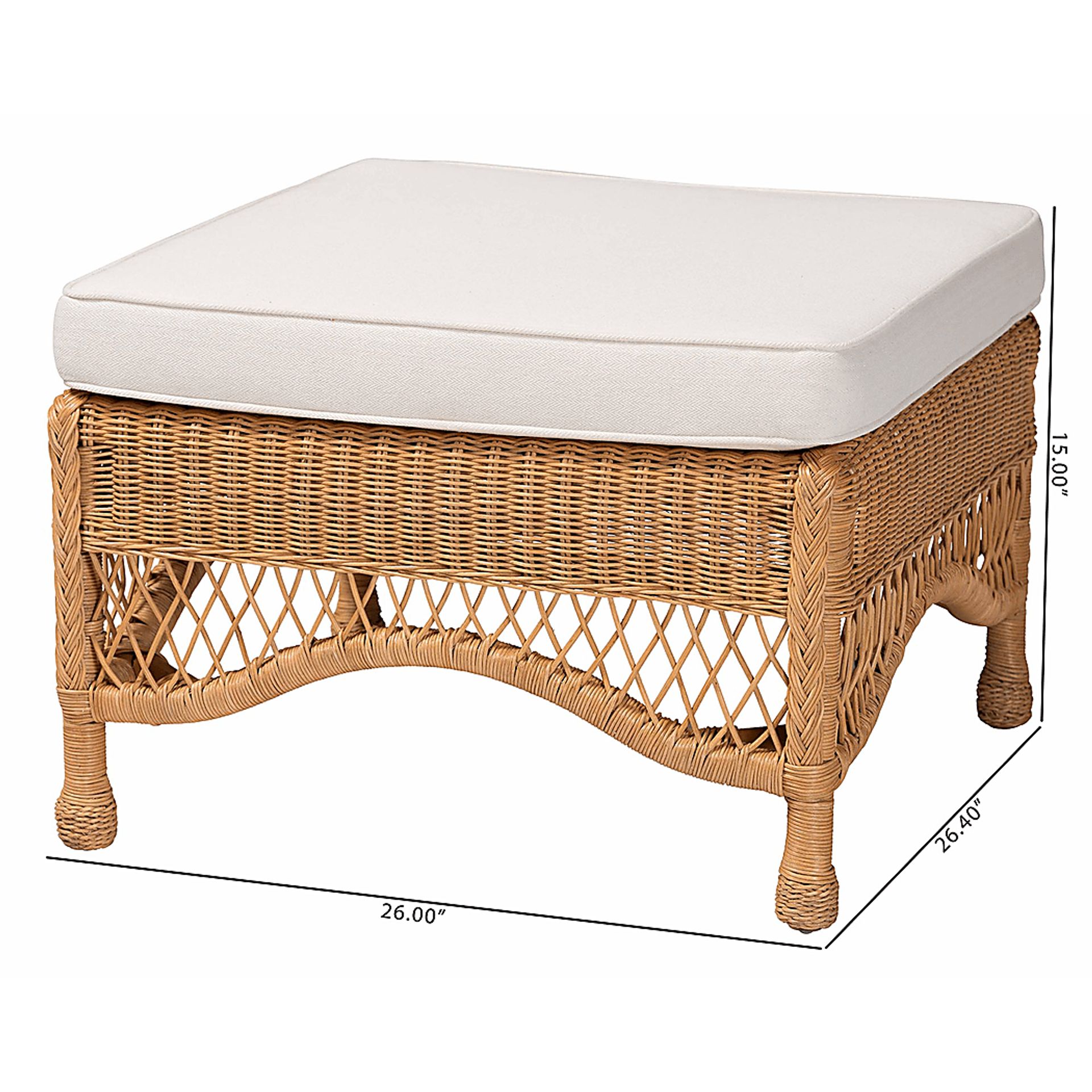 Lottville Brown Ottoman - Image 8