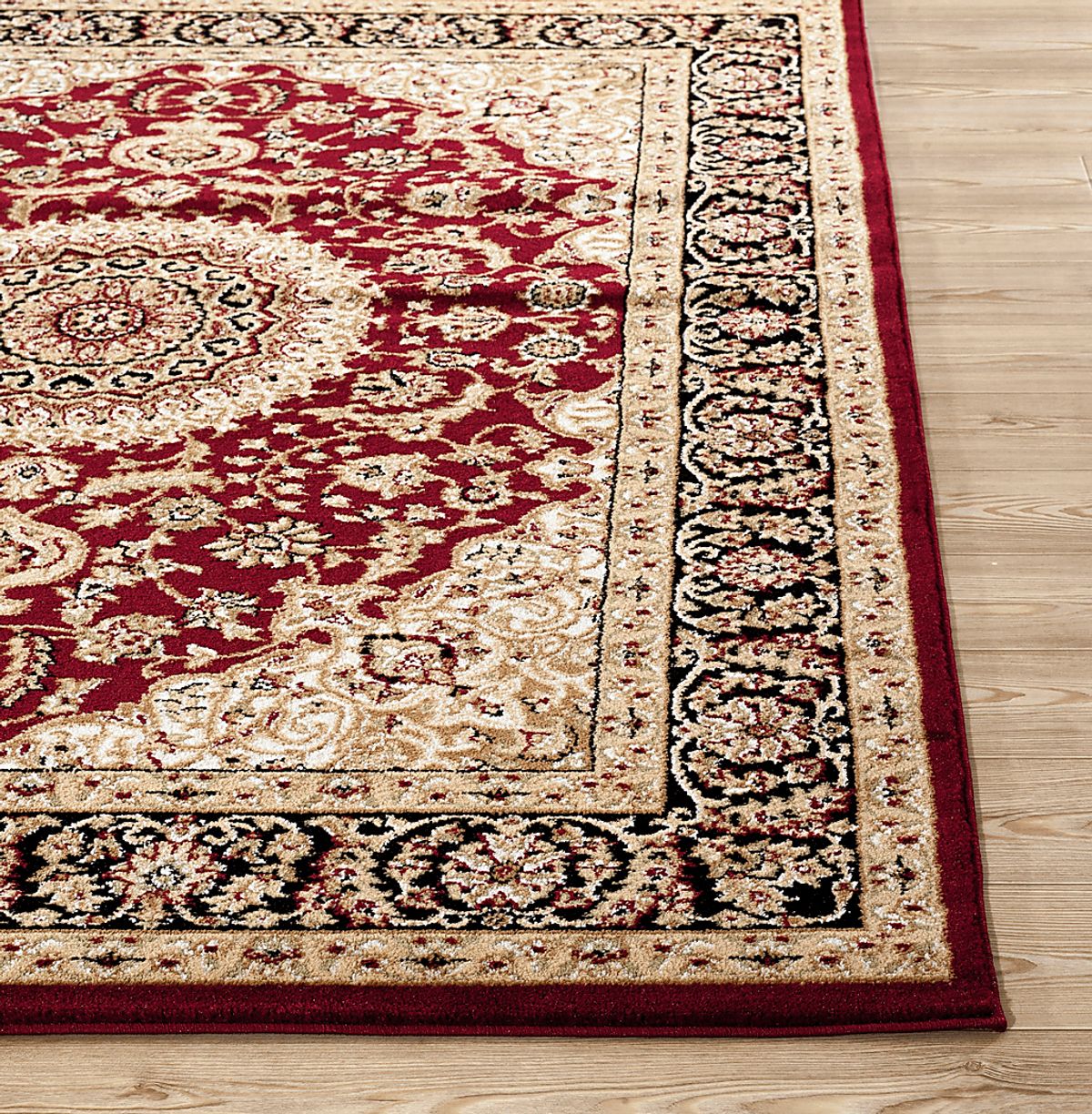 Louanne Burgundy Red Rug | Rooms to Go
