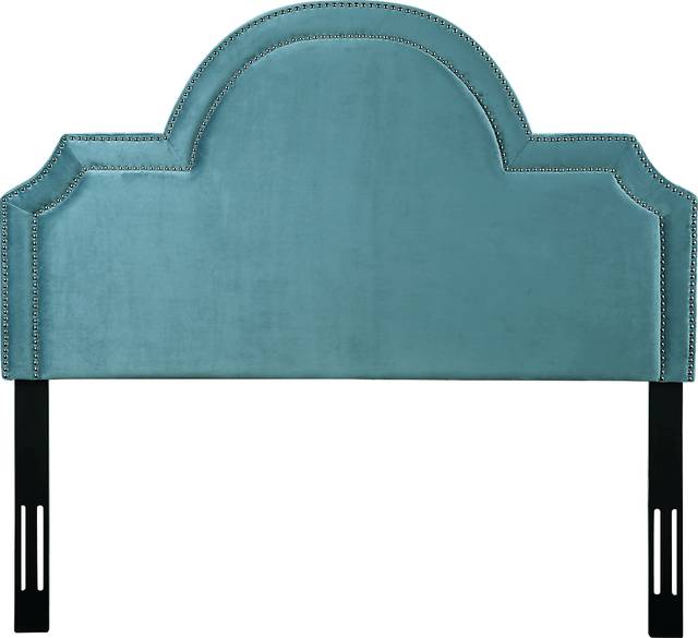 Louella Blue King Upholstered Headboard - Thumbnail - Image 1