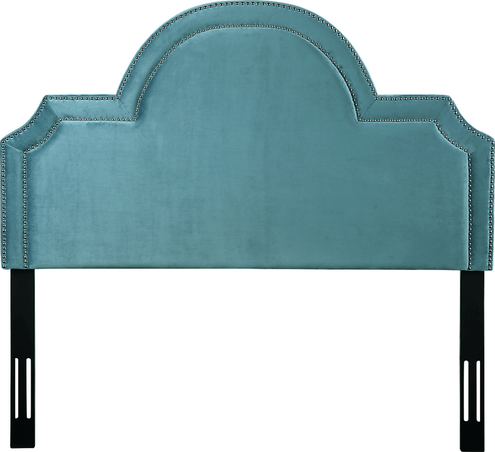 Louella Blue King Upholstered Headboard - Image 1