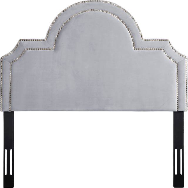 Louella Gray Full Upholstered Headboard - Thumbnail - Image 1