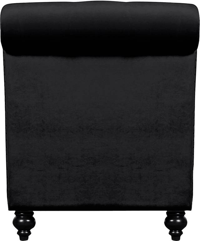 Lounge Chaise Black with Fur Pillow - Thumbnail - Image 5