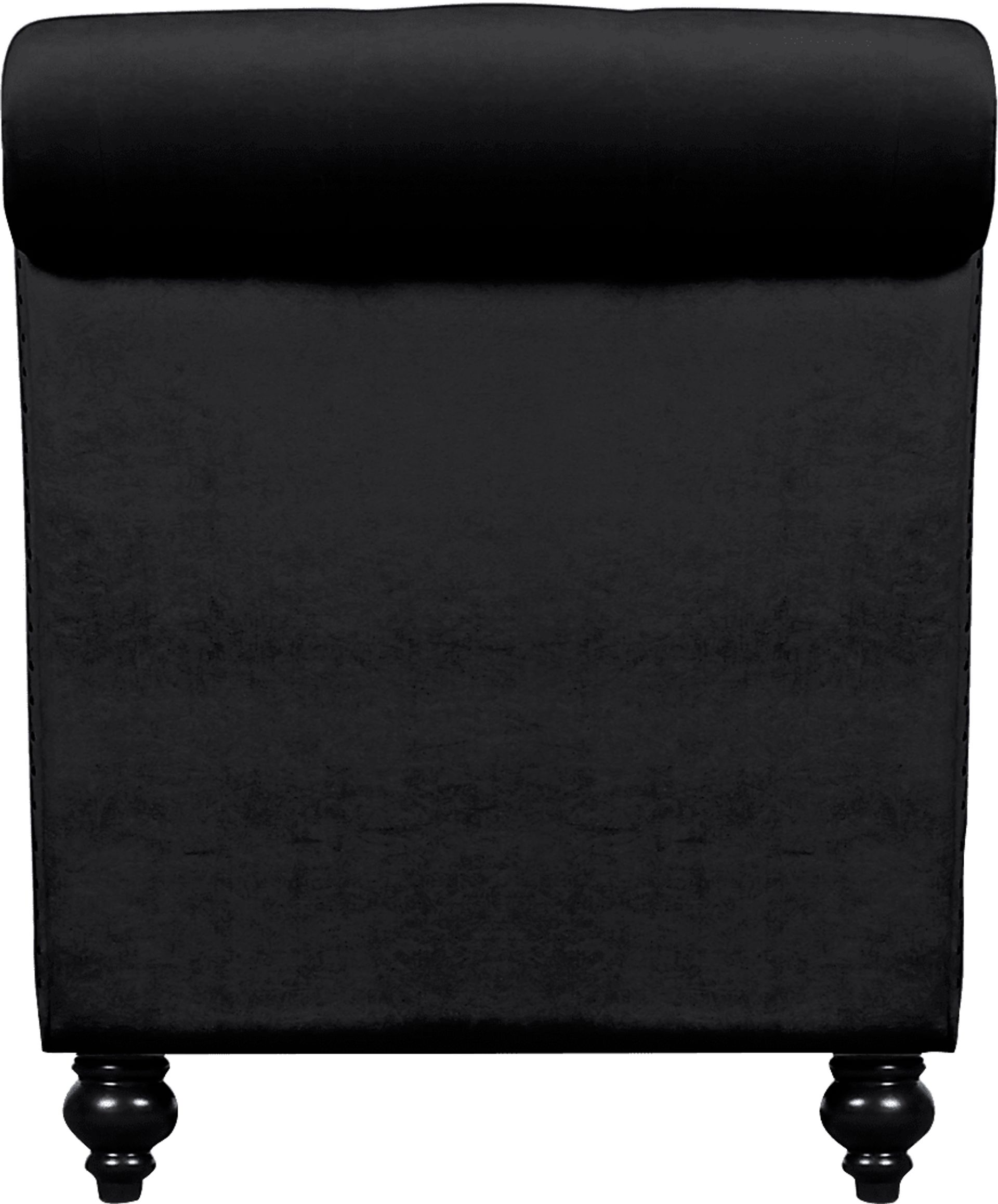 Lounge Chaise Black with Fur Pillow - Image 5