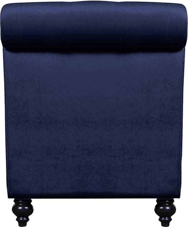 Lounge Chaise Blue with Fur Pillow - Thumbnail - Image 6
