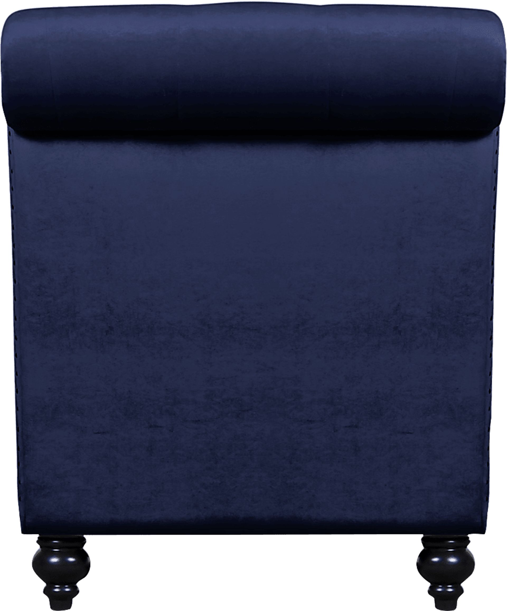 Lounge Chaise Blue with Fur Pillow - Image 6