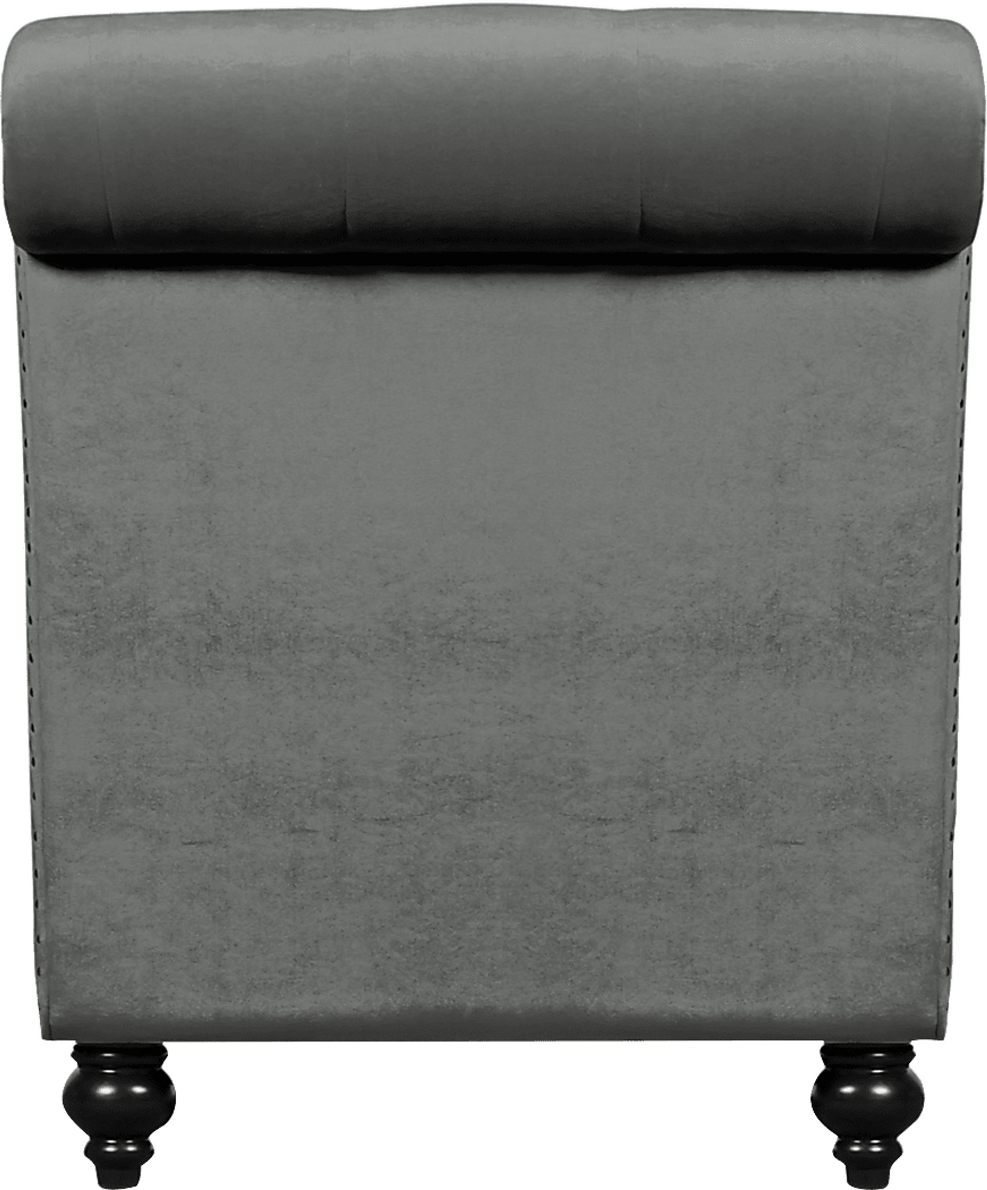 Lounge Chaise Gray with Fur Pillow - Image 6