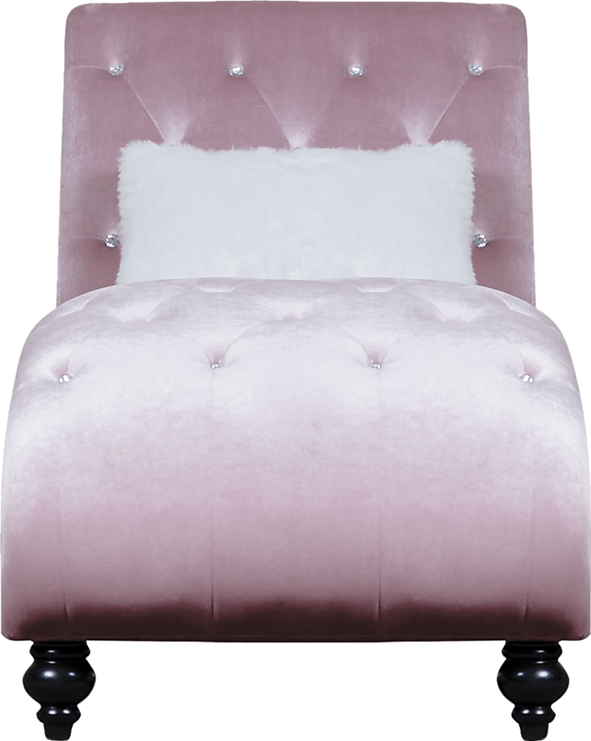 Lounge Chaise Pink with Fur Pillow - Image 3