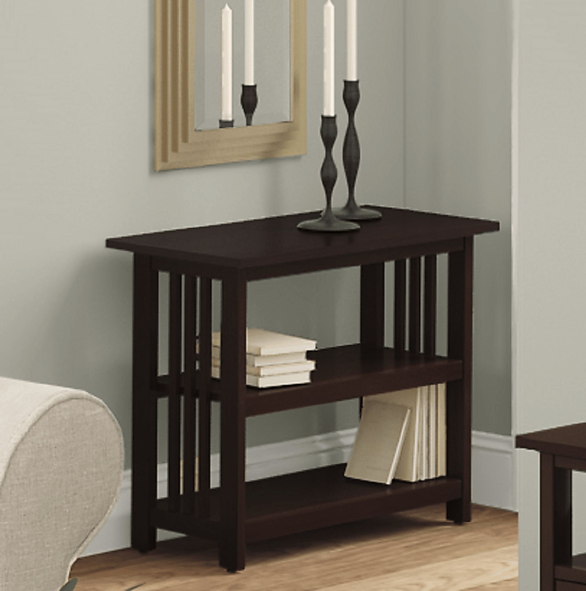 Lounsbury I Espresso Under-Window Bookcase - Image 2