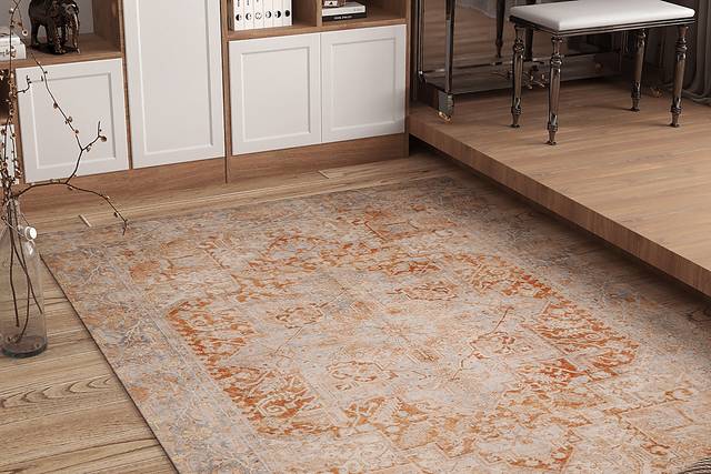 Lourcola Rust 7'6 x 9'6 Rug - Thumbnail - Image 2