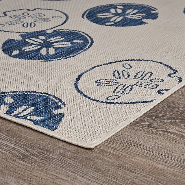 Lourcord Navy/Multi 5'3 x 7'3 Indoor/Outdoor Rug - Thumbnail - Image 2