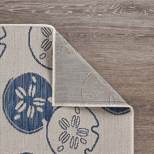 Lourcord Navy/Multi 5'3 x 7'3 Indoor/Outdoor Rug - Thumbnail - Image 4