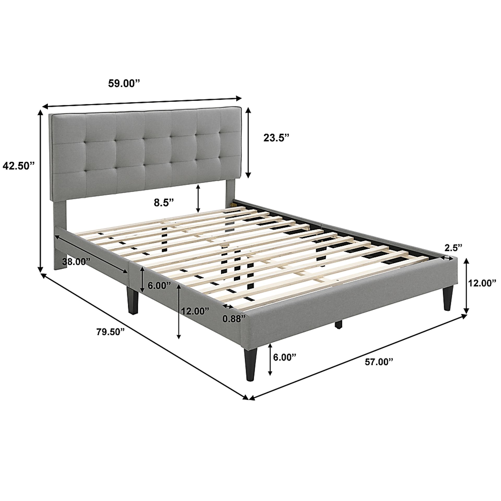 Lousetown Gray Full Bed - Image 9