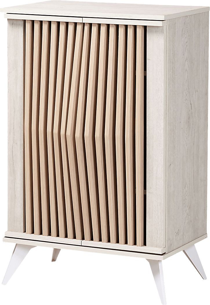 Louvenia Light Gray Accent Cabinet