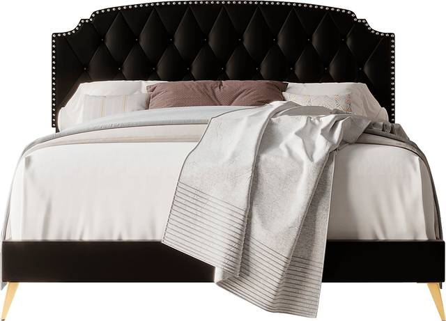 Louviers Black Queen Bed - Thumbnail - Image 3