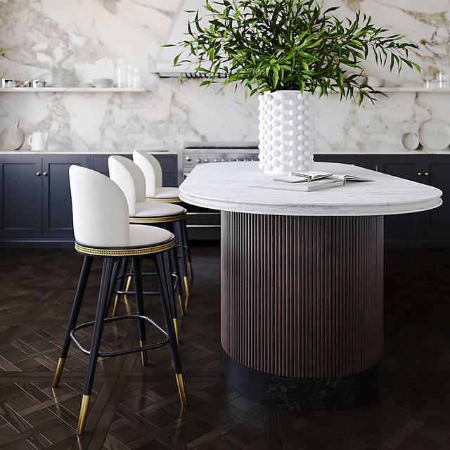 Loweland Cream Barstool - Thumbnail - Image 2
