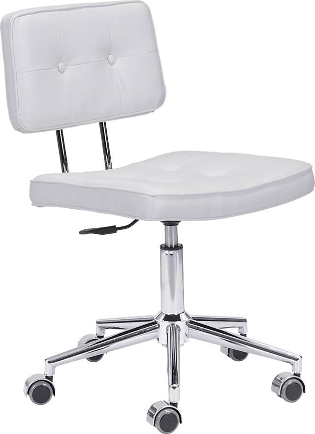 Lowell Bay White Desk Chair - Thumbnail - Image 1