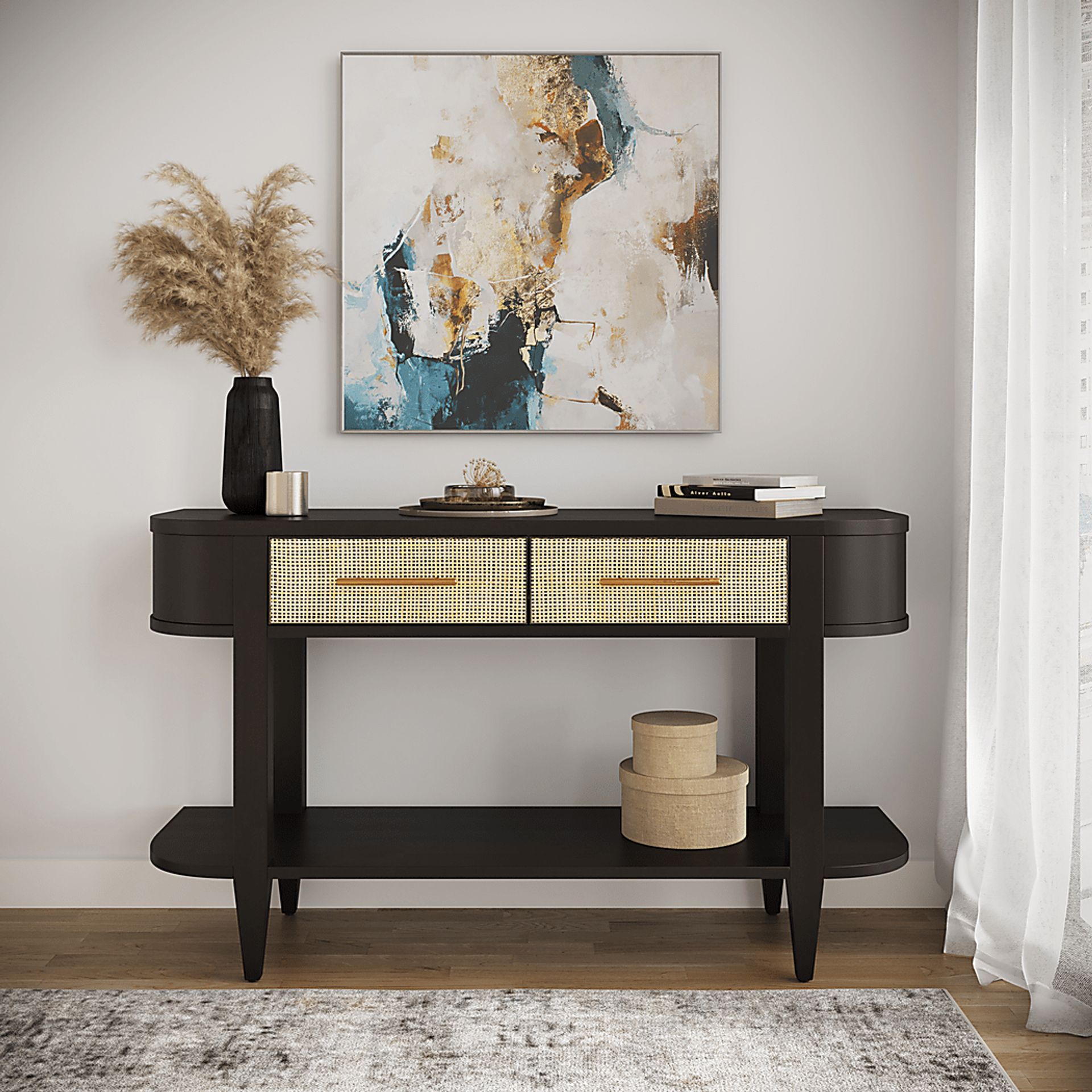 Lowella Black Sofa Table - Image 9
