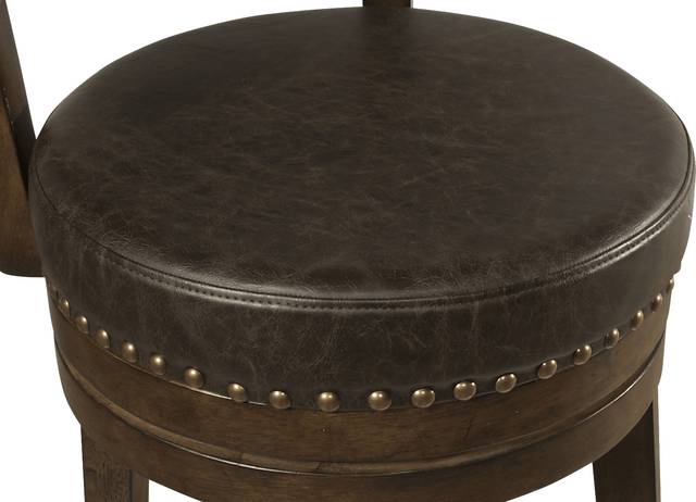 Lowrie Walnut Swivel Counter Height Stool - Thumbnail - Image 3