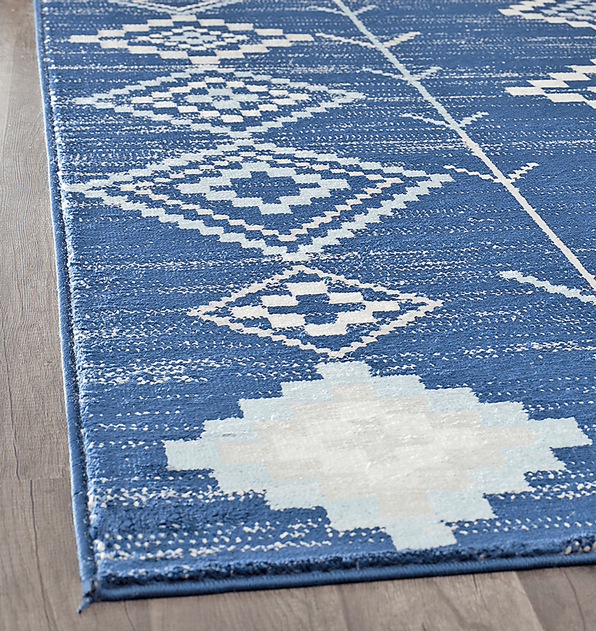 CosmoLiving By Cosmopolitan Lowyn Blue 5' x 7' Rug - Image 2