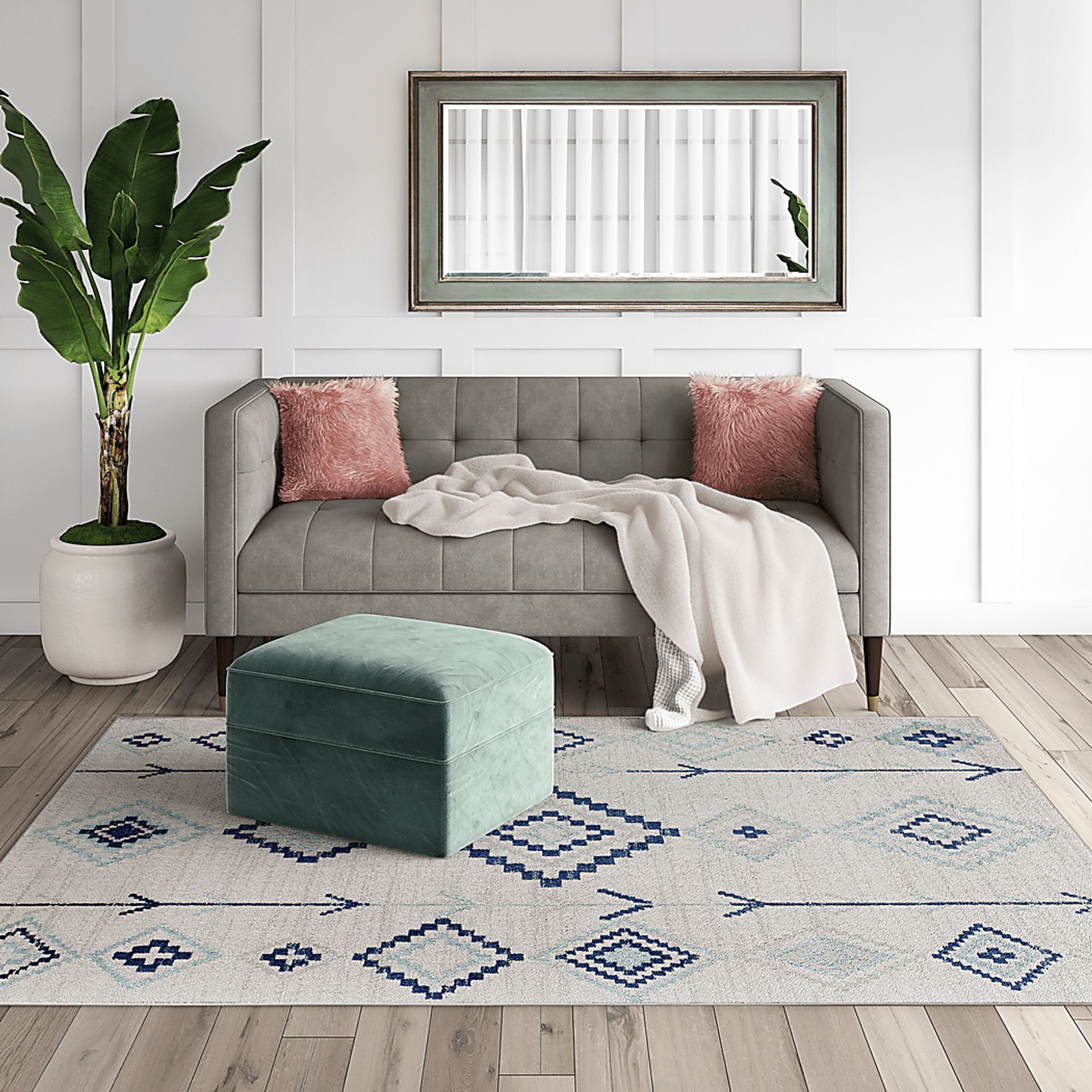 CosmoLiving By Cosmopolitan Lowyn Ivory 8' x 10' Rug - Image 5