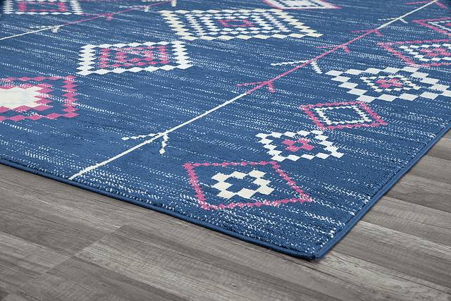 CosmoLiving By Cosmopolitan Lowyn Navy 5' x 7' Rug - Thumbnail - Image 2