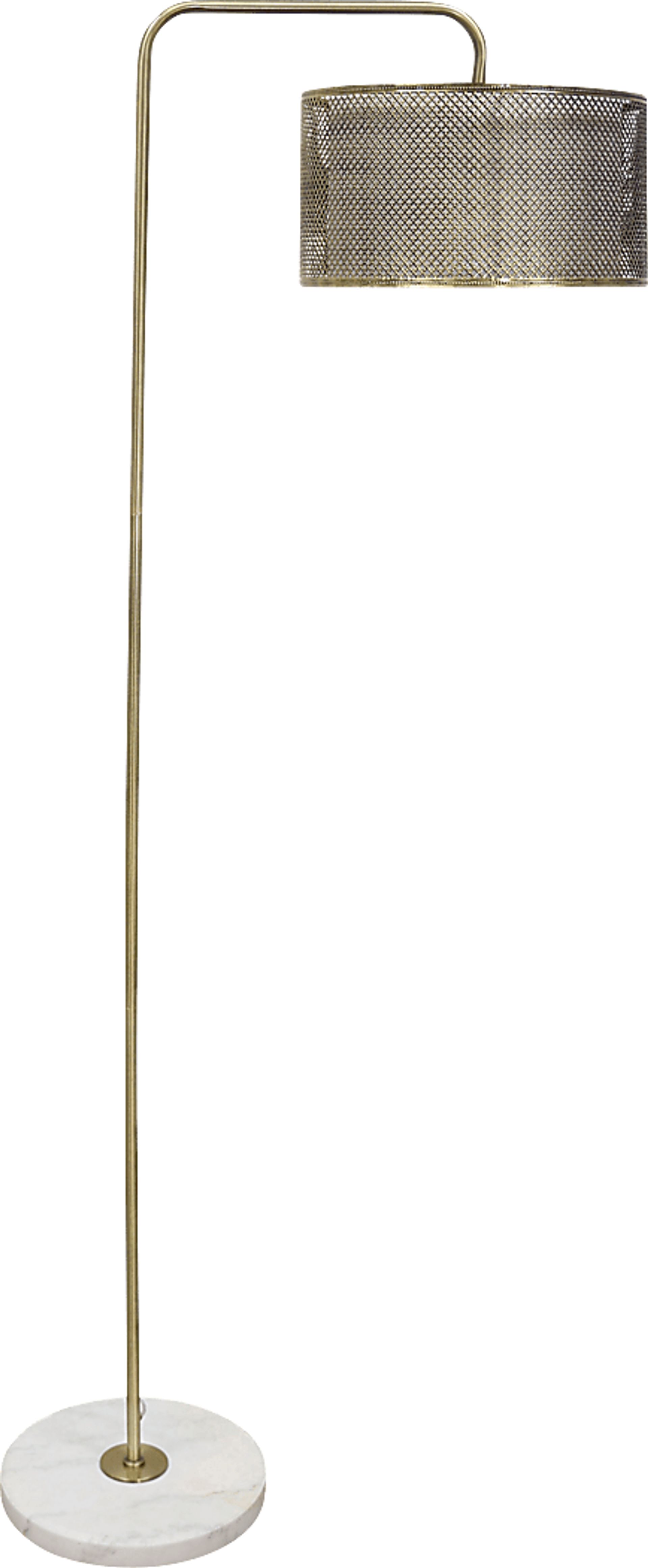Lozells Gold Floor Lamp - Image 1