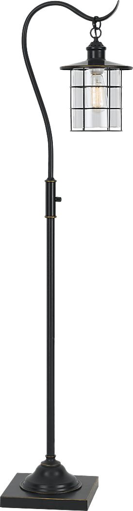 Lozier Bronze Brown,Yellow Floor Lamp - Rooms To Go