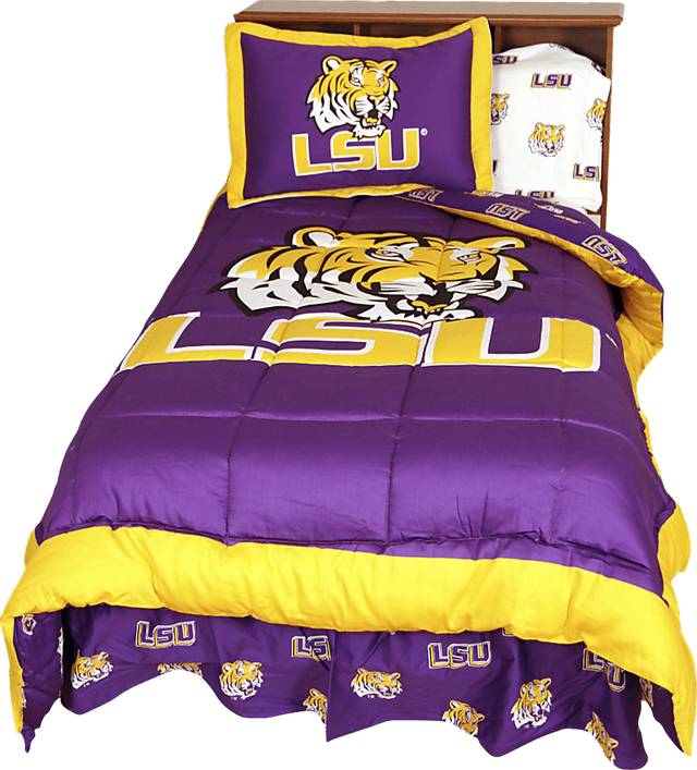 LSU Purple 3 Pc Full Bed Set - Thumbnail - Image 1