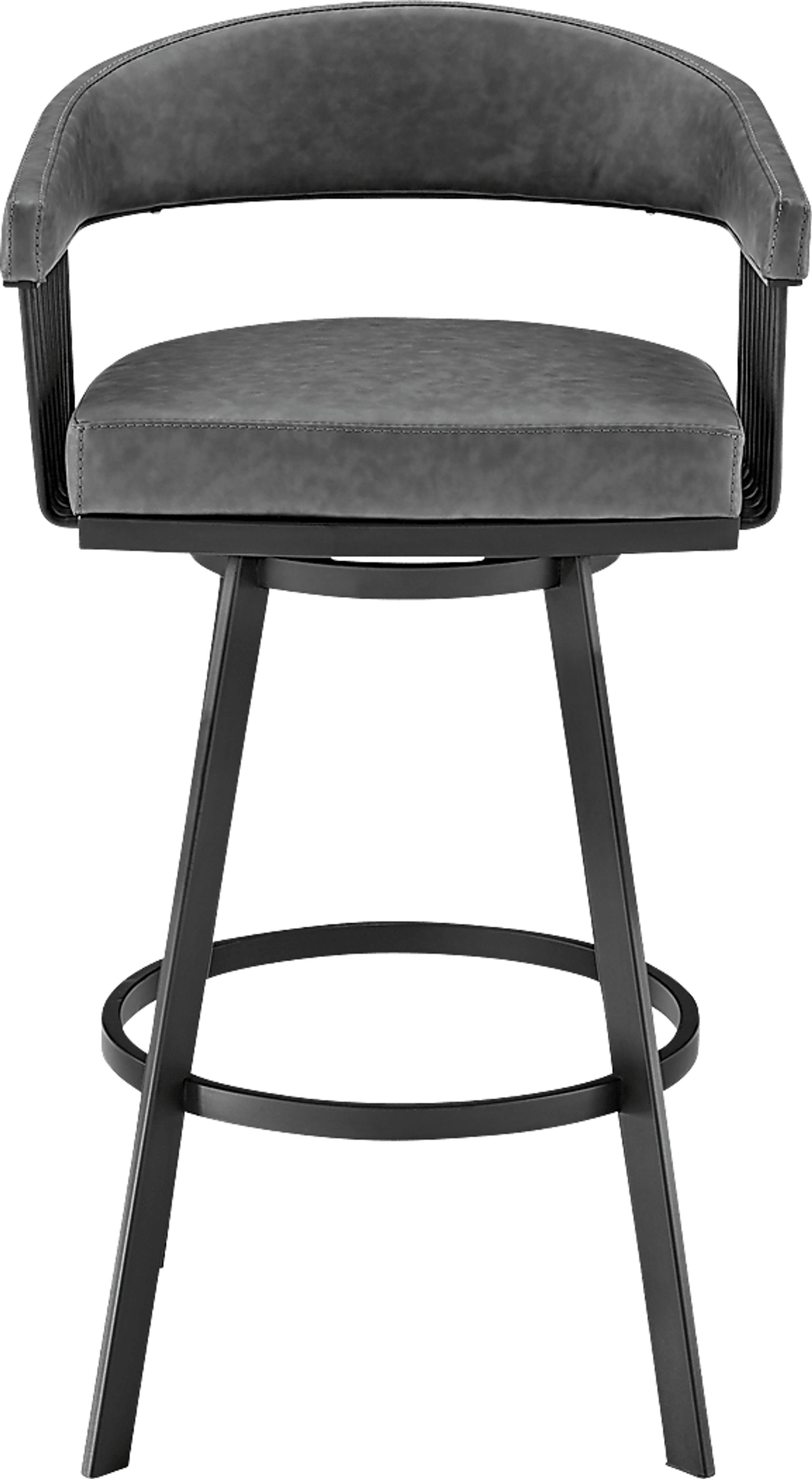Lubna Gray Swivel Barstool - Image 2