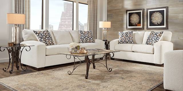 Lucan Cream 8 Pc Living Room - Thumbnail - Image 1