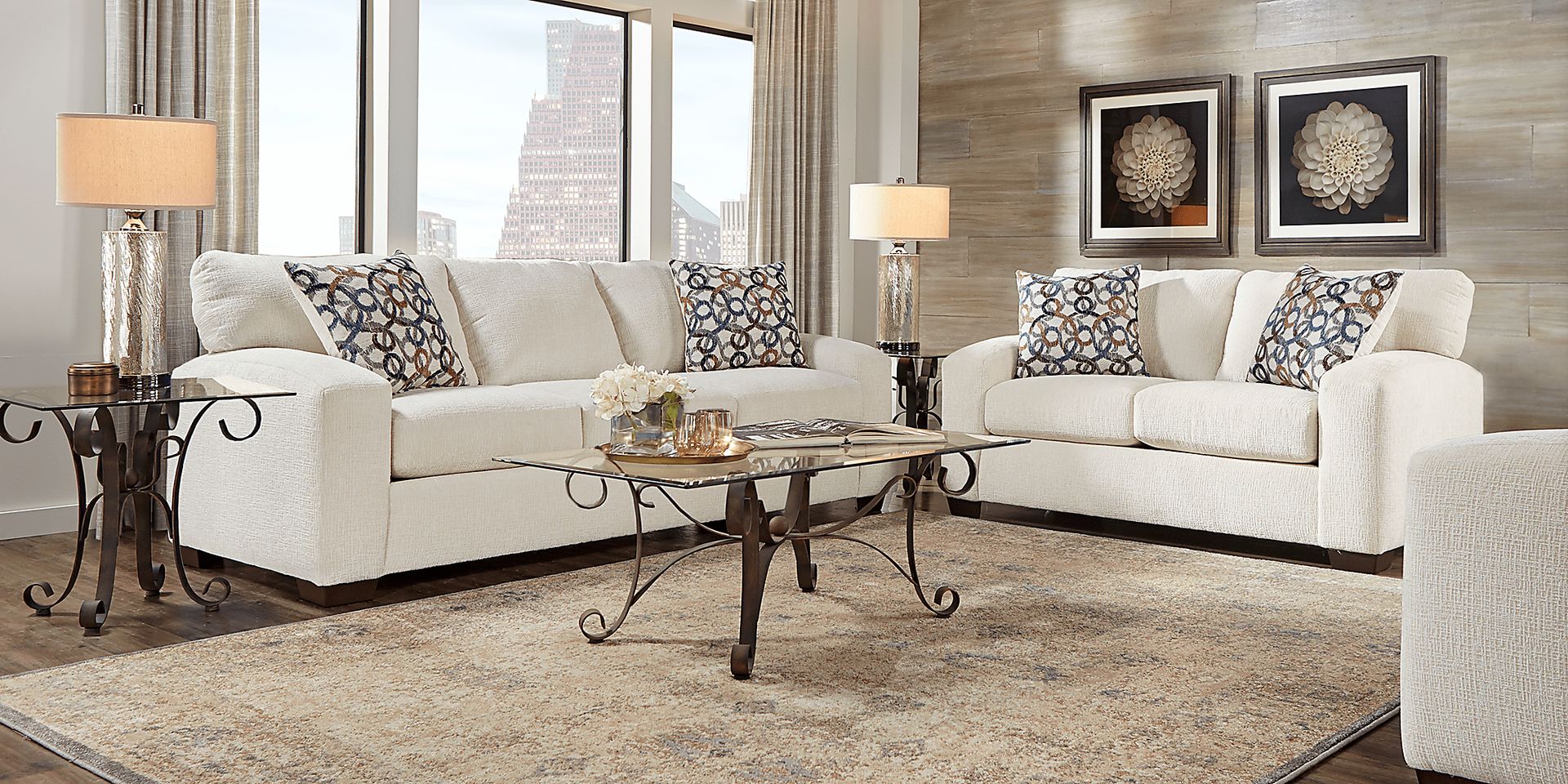 Lucan Cream 8 Pc Living Room - Image 1
