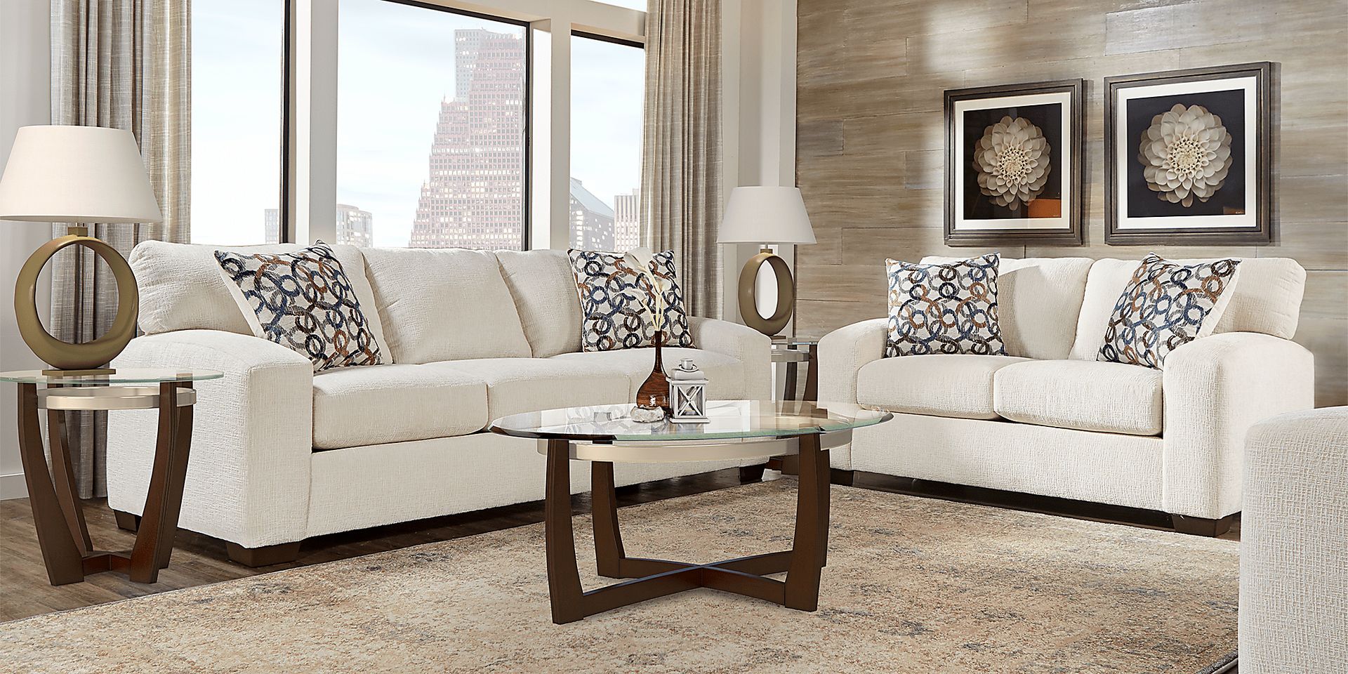 Lucan Cream 8 Pc Living Room - Image 1