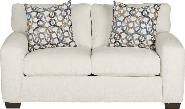 Lucan Cream Loveseat - Thumbnail - Image 1