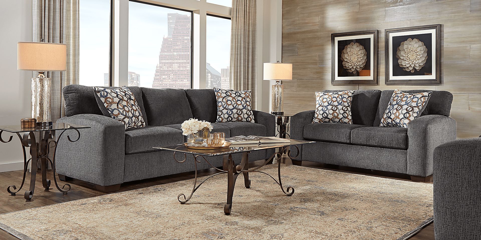 Lucan Gray 5 Pc Living Room - Image 1