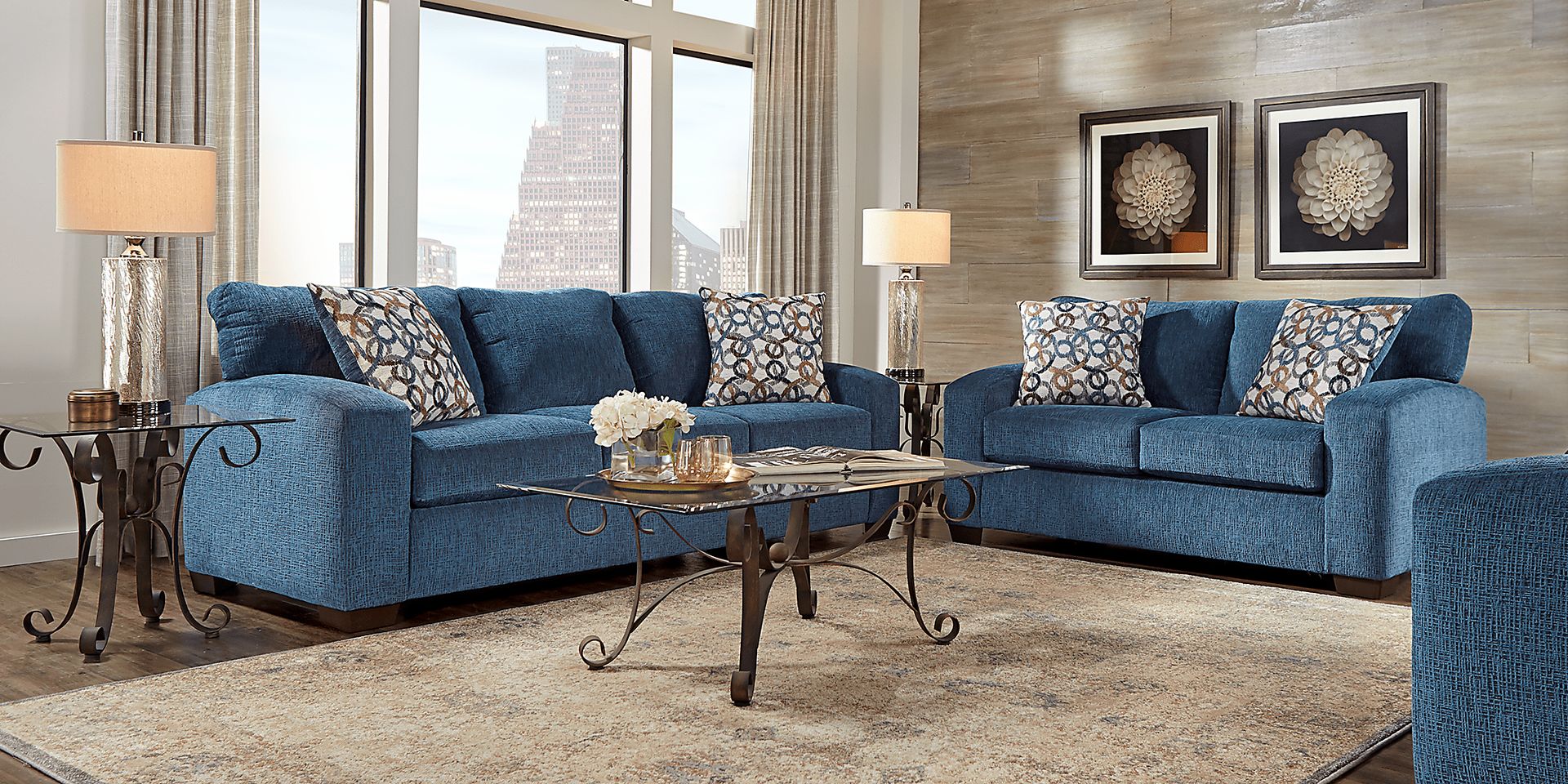 Lucan Navy 7 Pc Living Room - Image 1