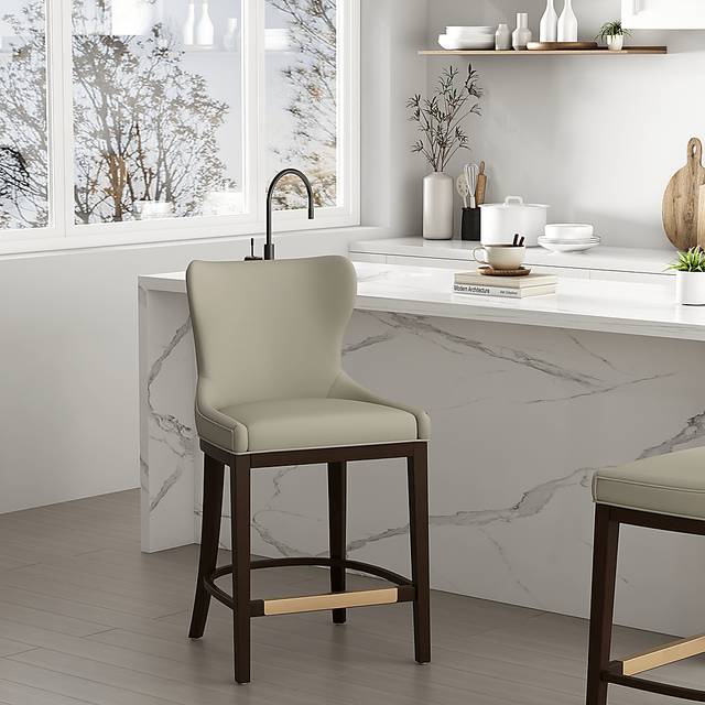Lucentwater Stone Gray Counter Height Stool - Thumbnail - Image 3