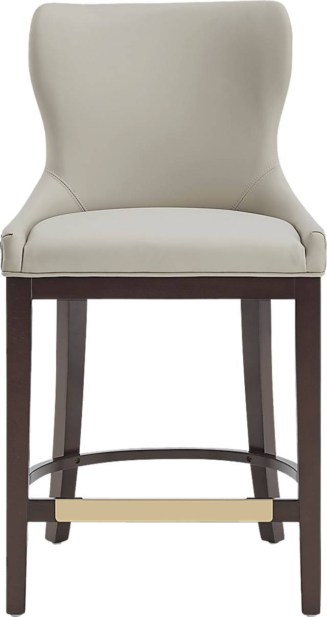 Lucentwater Stone Gray Counter Height Stool - Thumbnail - Image 1