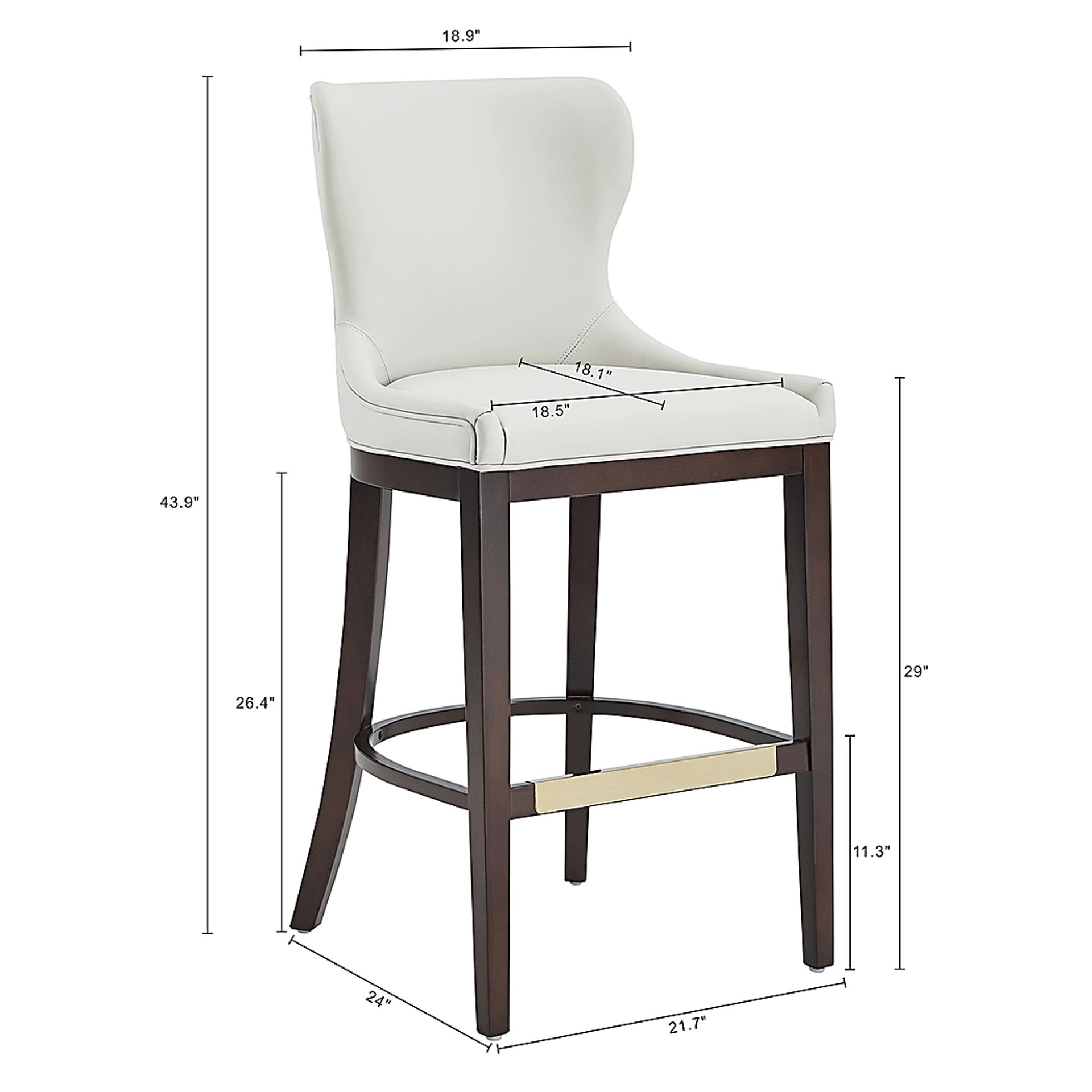 Lucentwater White Barstool - Image 5