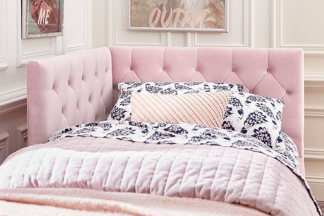 Kids Lucie Pink 3 Pc Full Corner Bed - Thumbnail - Image 3